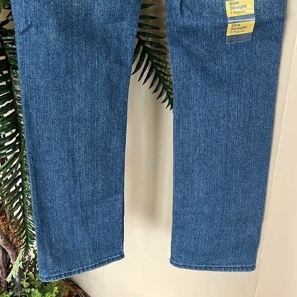 Brand New Levi’s Slim Straight Adjustable Waistband Stretch Pink Heart Jeans - Picture 11 of 13